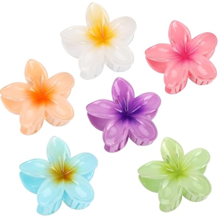 DATANSUN 6PCS 3D Effect Flower Hair Clips Set【NO Damage】【Strong Grip】【Non-Slip】Hair Clips For Thin Hair/Thick Hair，Flower Claw Clips For Women/Girls，Multicolor A - Image 1